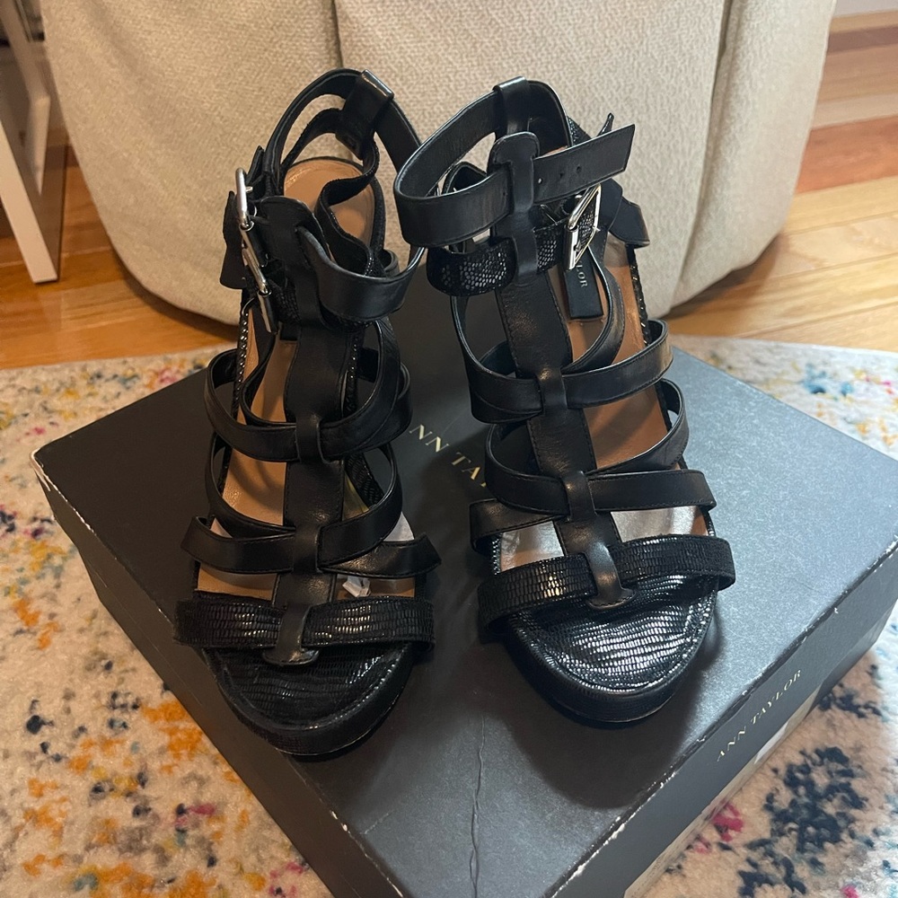 Ann Taylor Allison buckle wedge